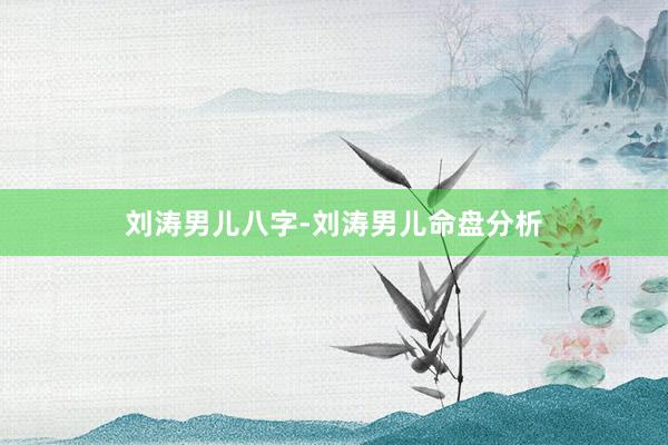 刘涛男儿八字-刘涛男儿命盘分析